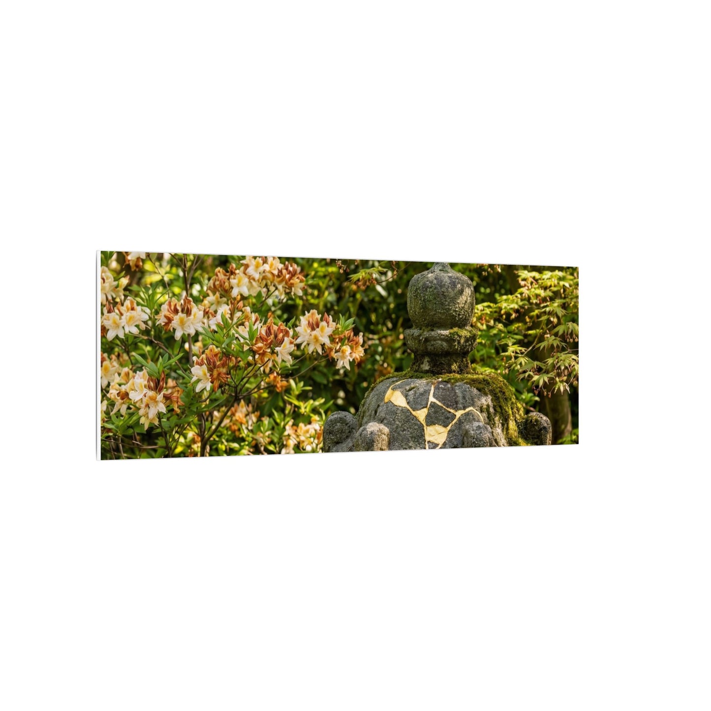Spring Stone Lantern Gold Repair Canvas Art | Beautiful Decor
