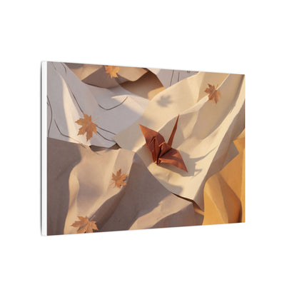 Autumn Paper Fold Minimal Line Canvas Art | Cozy Decor