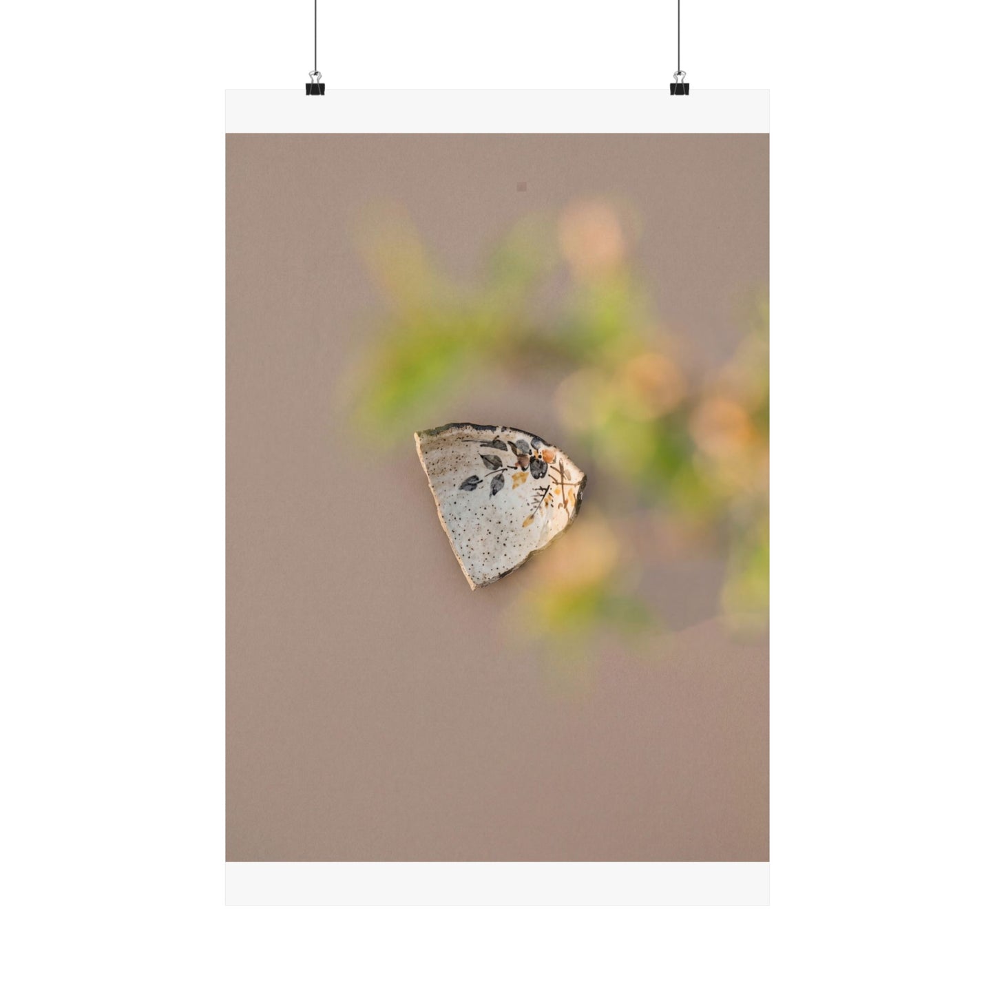 Ma Ceramic Bowl Wall Art Print - Japandi Japanese Pattern