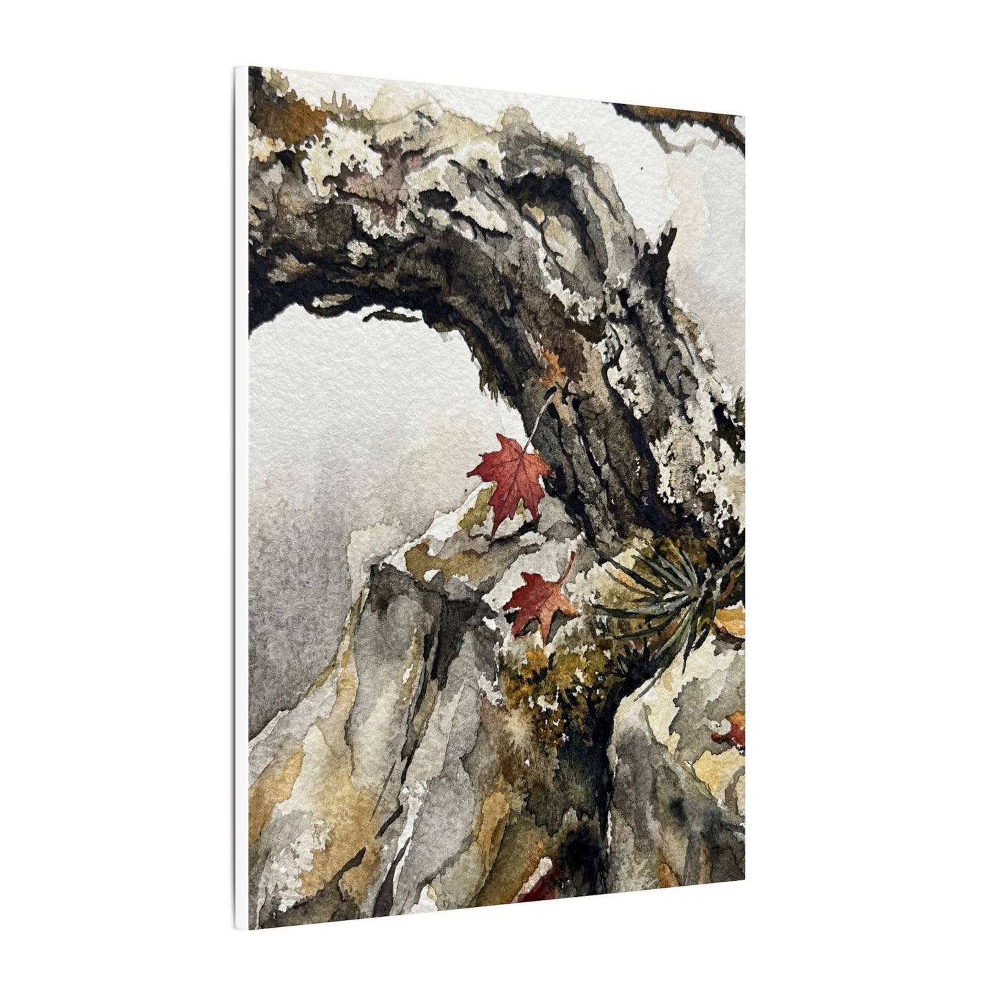 Pine Tree Autumn Canvas Art | Japandi Earthy Design
