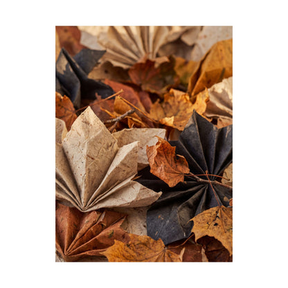Paper Fold Wall Art Print | Autumn Japandi Texture Art