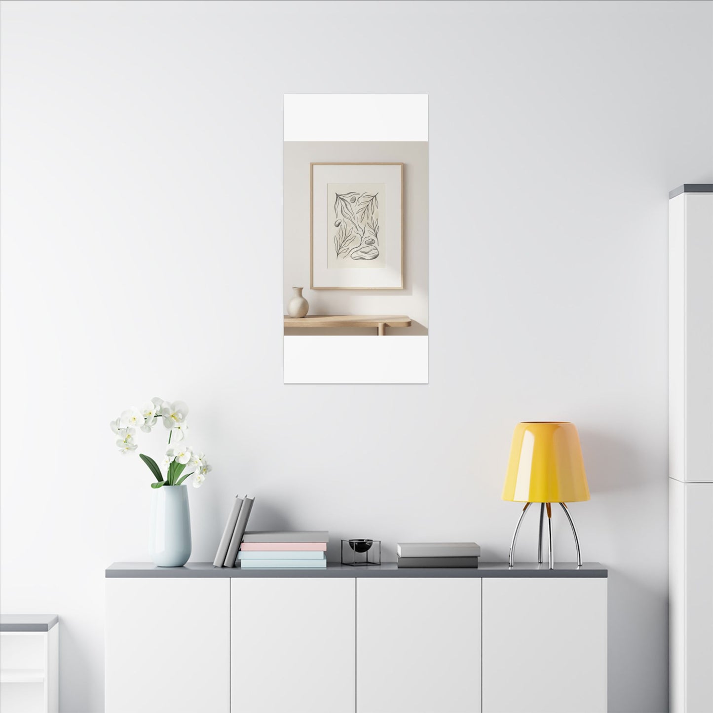 Japandi Charcoal Canvas Art