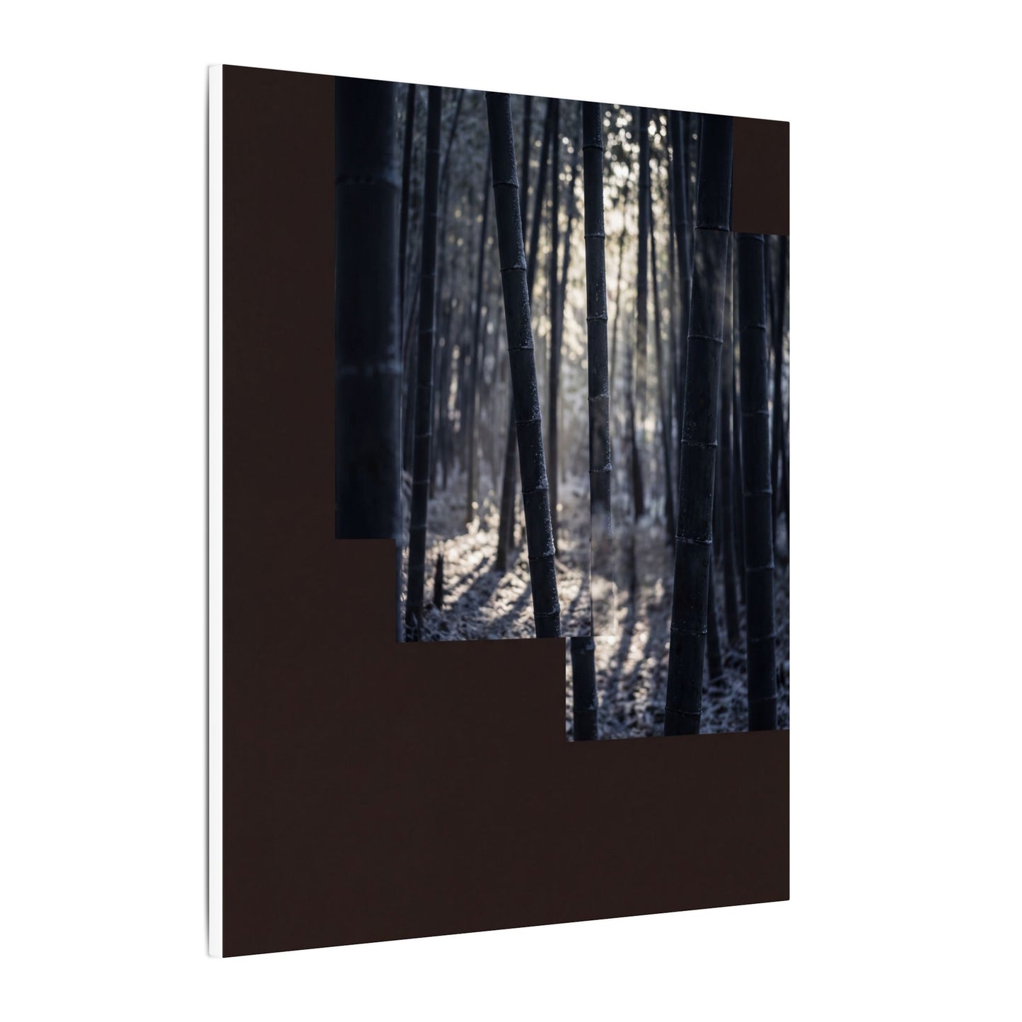 Bamboo Grove Canvas Art | Winter Dark Japandi Moody Minimal Art