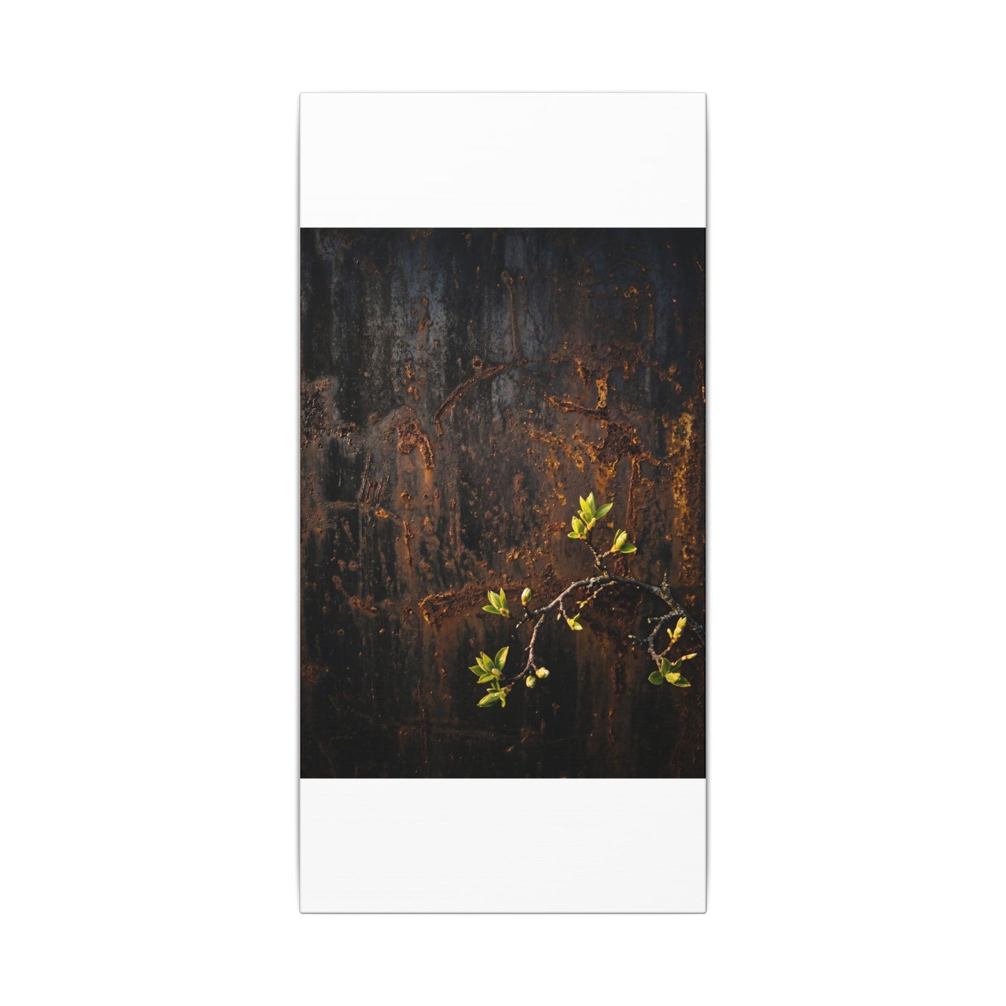 Golden Hour Rust Patina Canvas Art - Dark Japandi Fukinsei