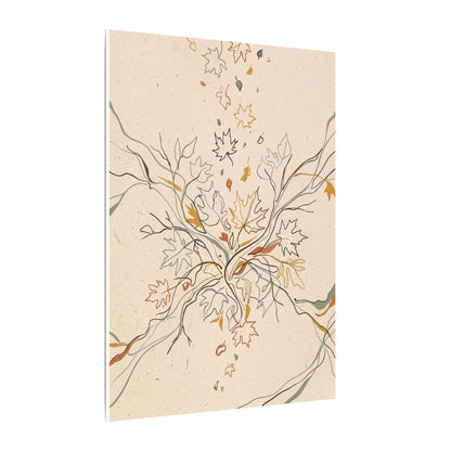 Warm Shadow Play Canvas Art - Minimal Line Japandi