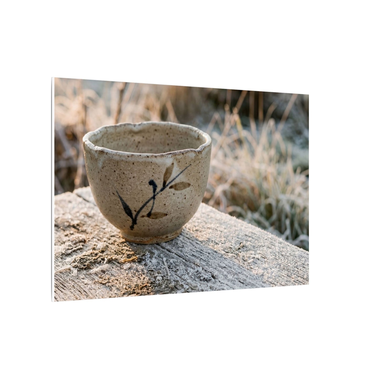 Golden Hour Ceramic Bowl Canvas Art - Japandi Ma