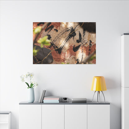 Datsuzoku Ink Brushstroke Canvas Art - Kintsugi Gold Repair