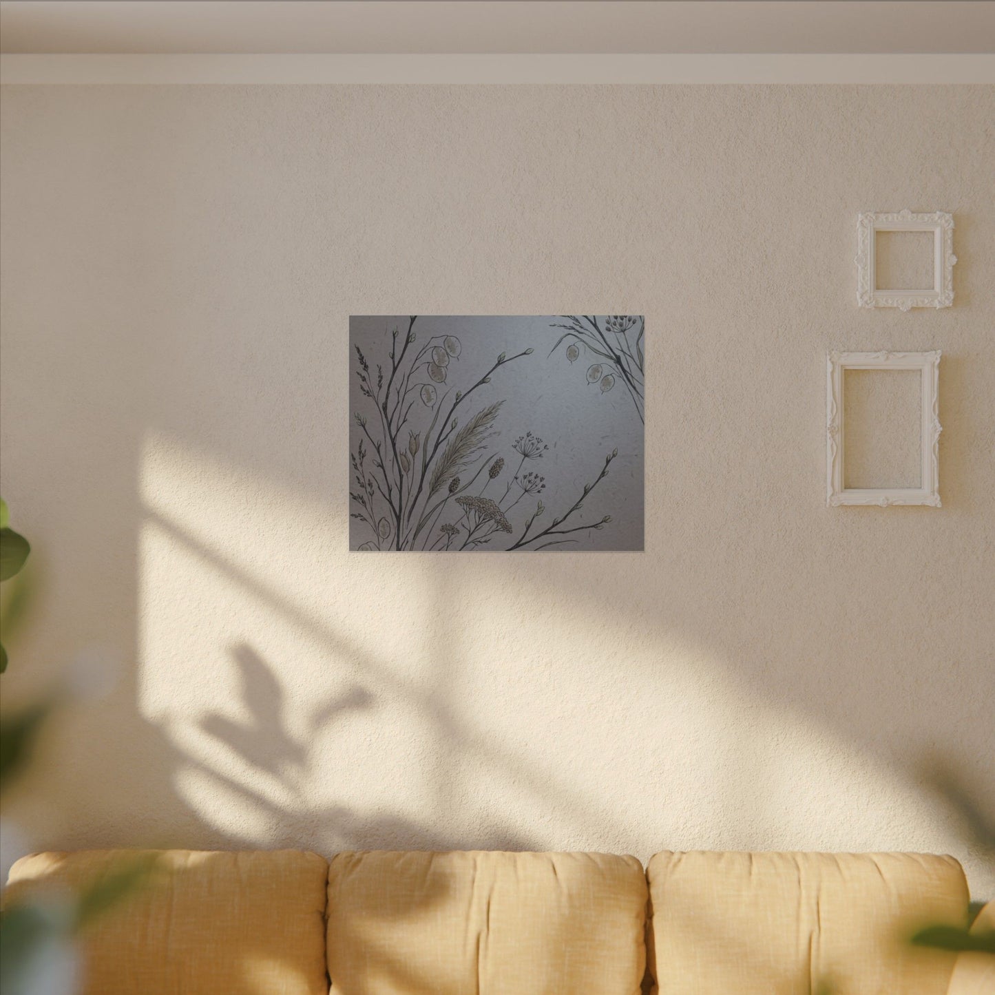 Spring Dried Flowers Japanese Pattern Canvas Art | Cozy Decor