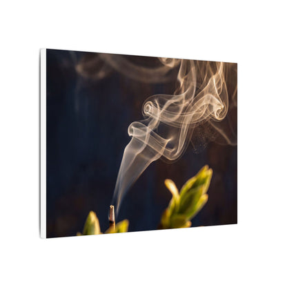 Incense Smoke Spring Canvas Art | Dark Japandi Atmospheric Design