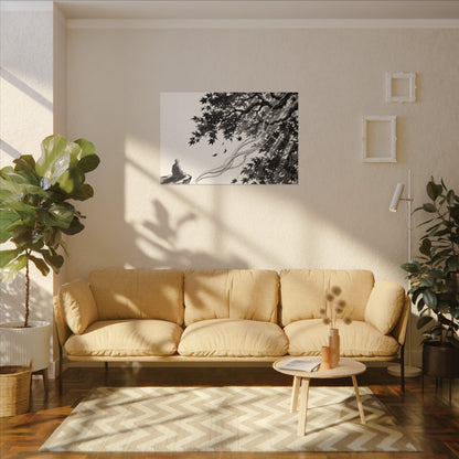 Serene Incense Smoke Canvas Art - Ukiyo E Inspired Zen