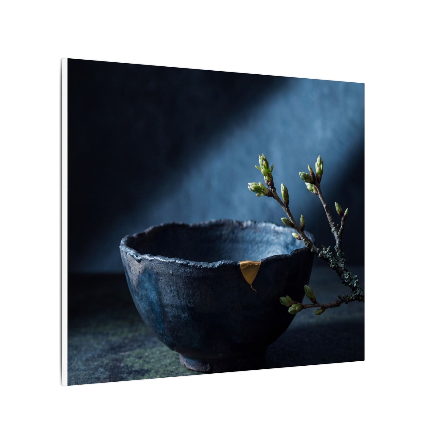 Sophisticated Ceramic Bowl Canvas Art - Shadow Zen Dark Japandi