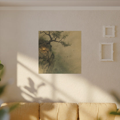 Spring Pine Tree Minimal Line Canvas Art | Earthy Decor