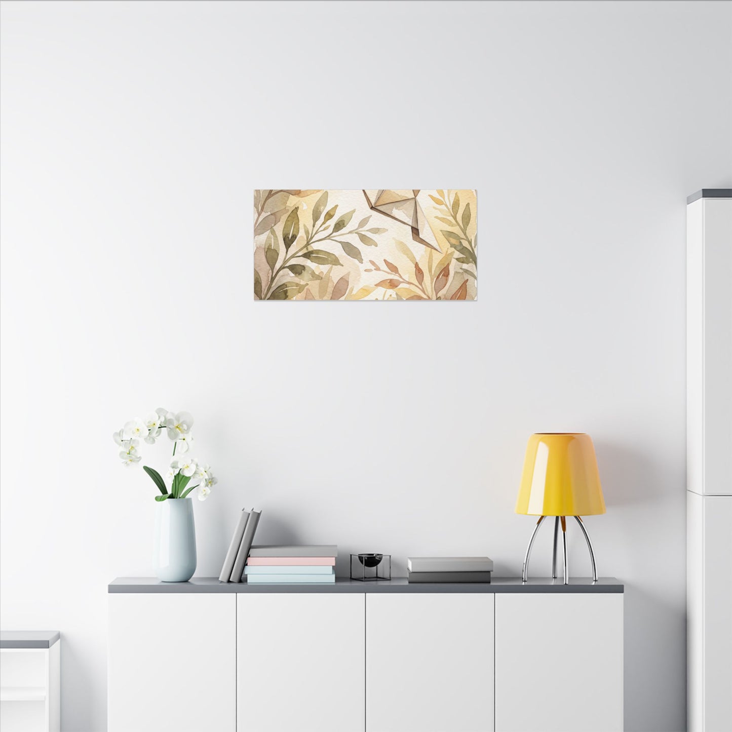 Fukinsei Paper Fold Canvas Art - Japandi Watercolor