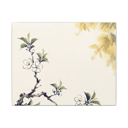 Kanso Cherry Blossom Canvas Art - Zen Sumi E