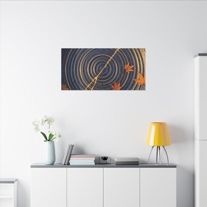Water Ripple Gold Repair Canvas Art | Healing Kintsugi Art