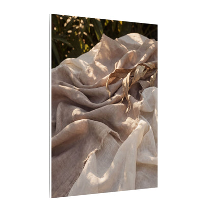 Silk Drape Summer Canvas Art | Japandi Neutral Design