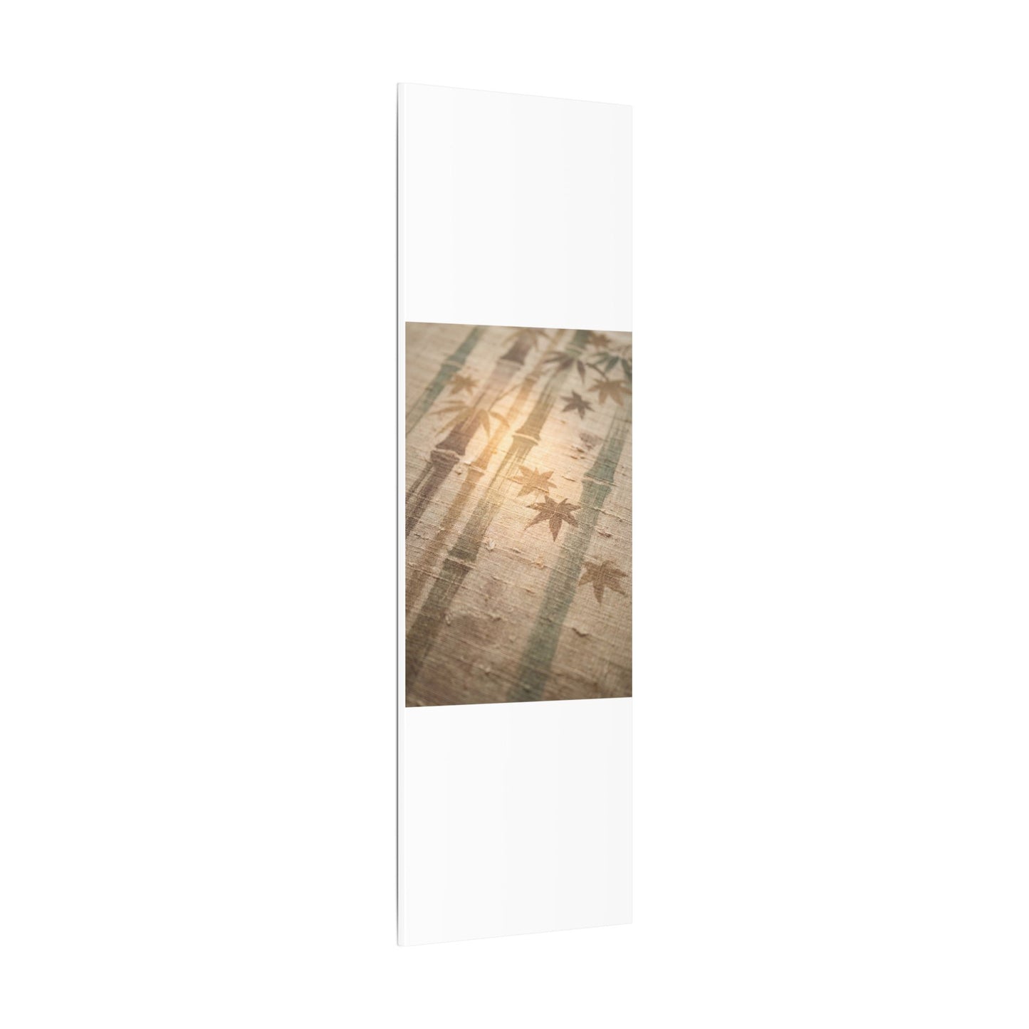 Autumn Bamboo Grove Japanese Pattern Canvas Art | Neutral Decor