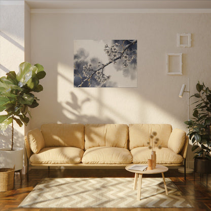 Ma Cherry Blossom Canvas Art - Kintsugi Gold Vein