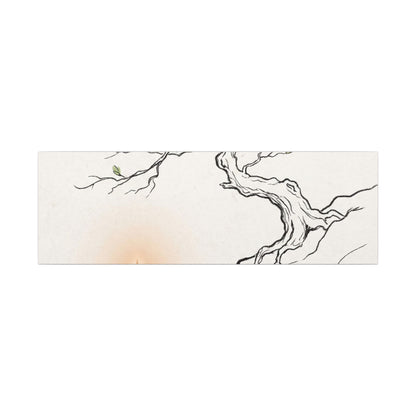 Candlelight Pine Tree Canvas Art - Japandi Shibui
