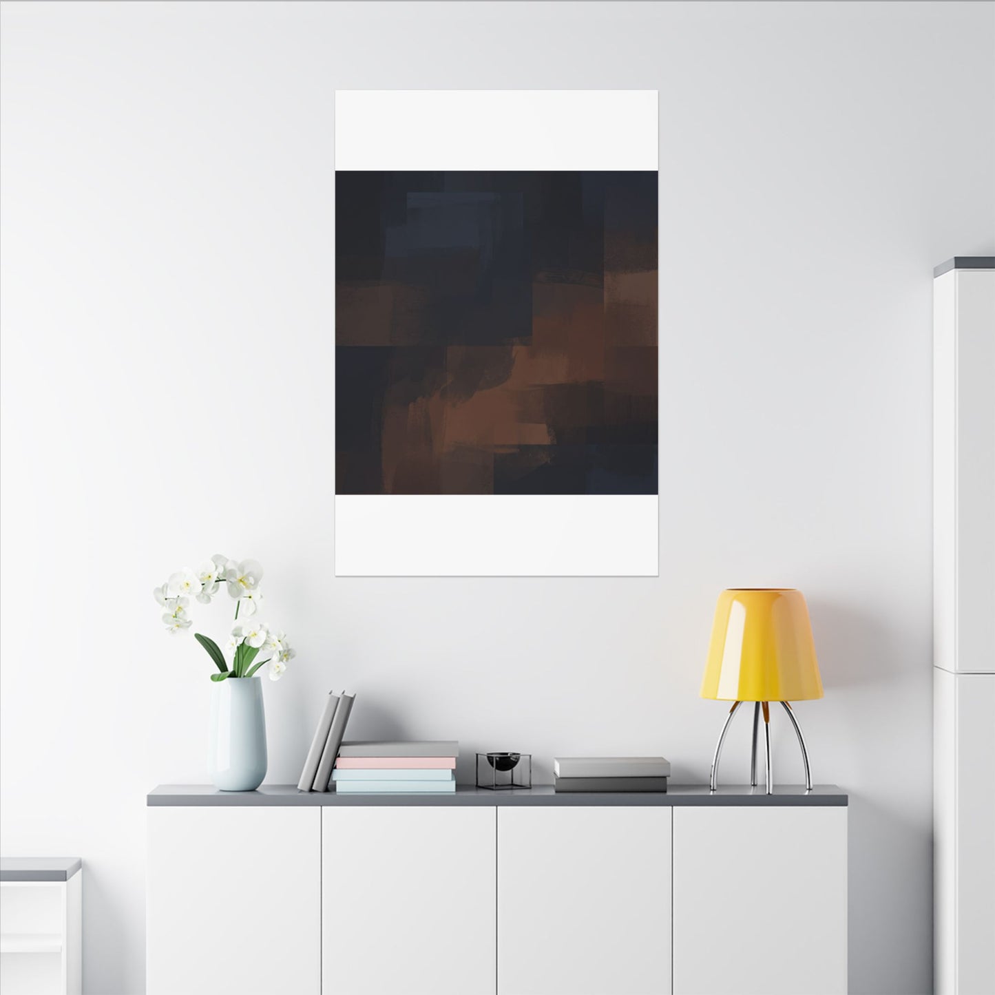 Wabi-sabi Minimal-line Japandi Charcoal Canvas Art