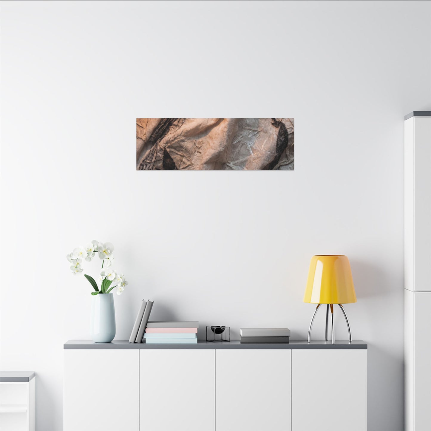 Candlelight Silk Drape Canvas Art - Japandi Mono No Aware
