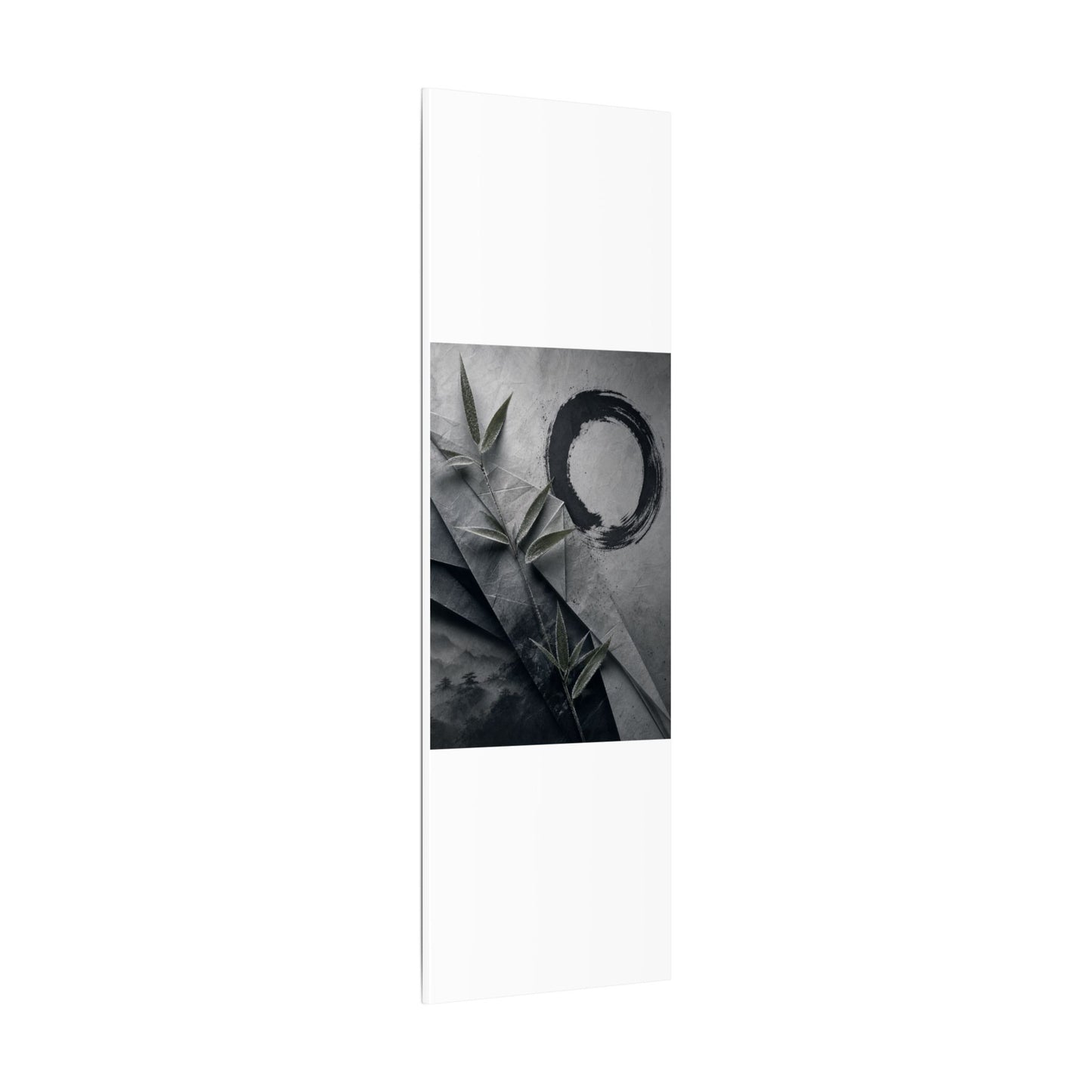 Winter Paper Fold Enso Canvas Art | Serene Decor