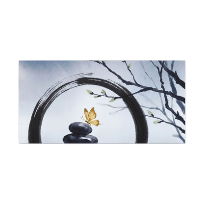 River Stones Spring Canvas Art | Zen Peaceful Design
