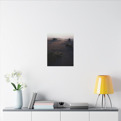 Spring Rock Garden Shadow Zen Canvas Art | Luxurious Decor