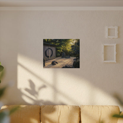 Rock Garden Enso Canvas Art | Tranquil Zen Art