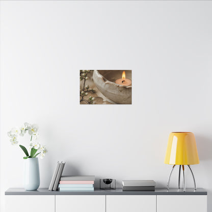 Kanso Ceramic Bowl Canvas Art - Japandi Watercolor