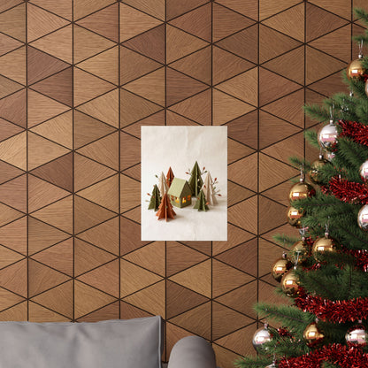 Spring Paper Fold Forest Whimsy Wall Art Print | Nostalgic Decor