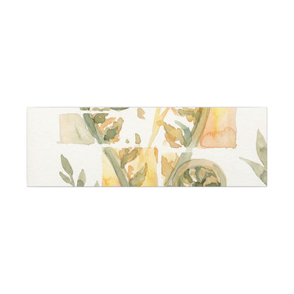 Earthy Fern Unfurling Canvas Art - Watercolor Japandi