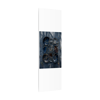 Dark Japandi Broken Pottery in Dappled | Shadow Zen Canvas Art