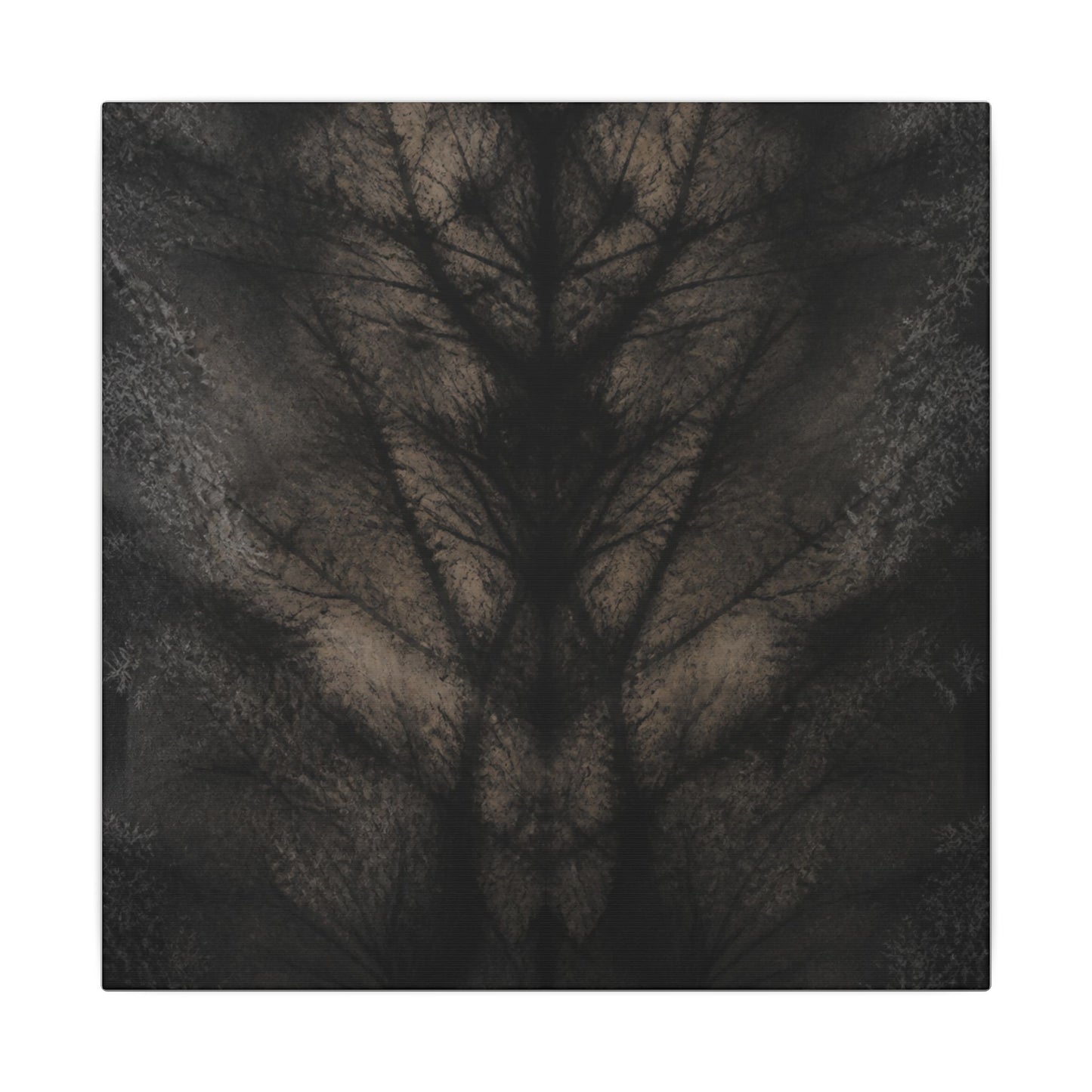 Seijaku Shadow Play Canvas Art - Dark Japandi Charcoal Ink