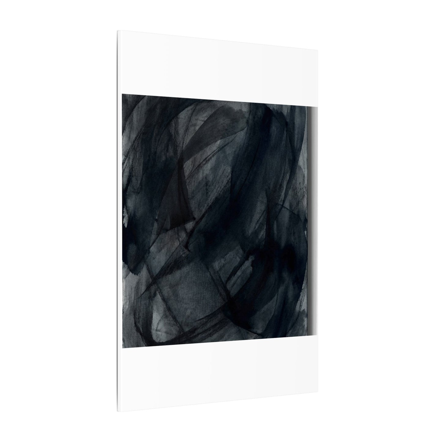 Deep Tones Dark Japandi Charcoal Canvas Art