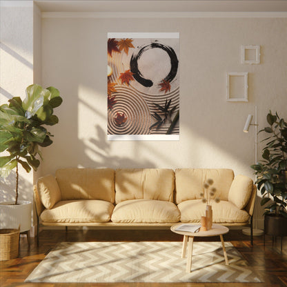Tranquil Rock Garden Canvas Art - Enso Zen