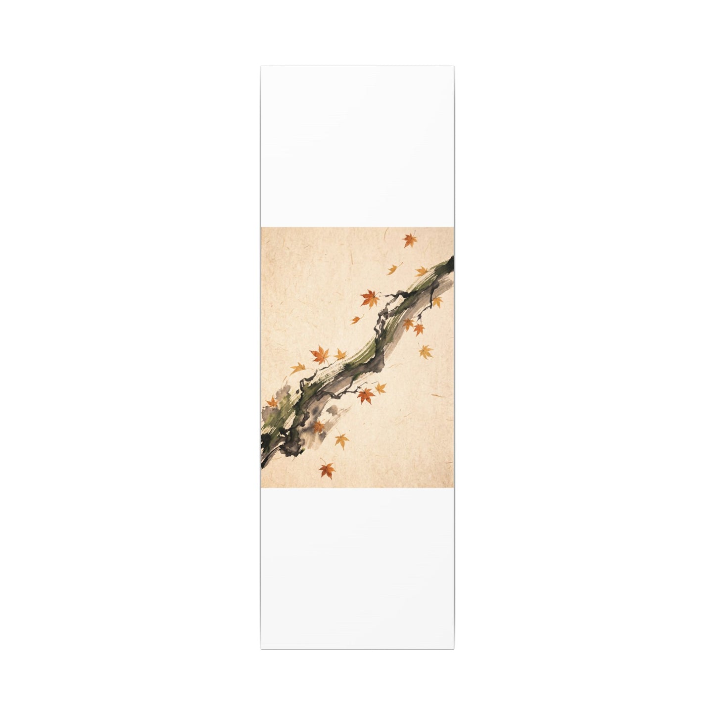 Ink Brushstroke Autumn Canvas Art | Zen Calm Design