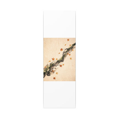 Ink Brushstroke Autumn Canvas Art | Zen Calm Design