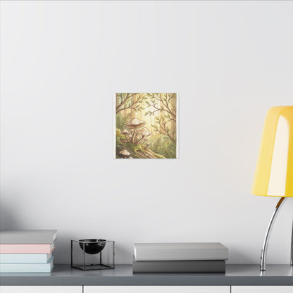 Spring Wild Mushrooms Mushroom Illustration Canvas Art | Cozy Decor