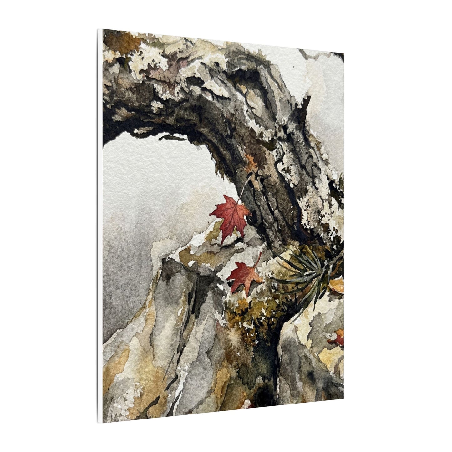 Pine Tree Autumn Canvas Art | Japandi Earthy Design