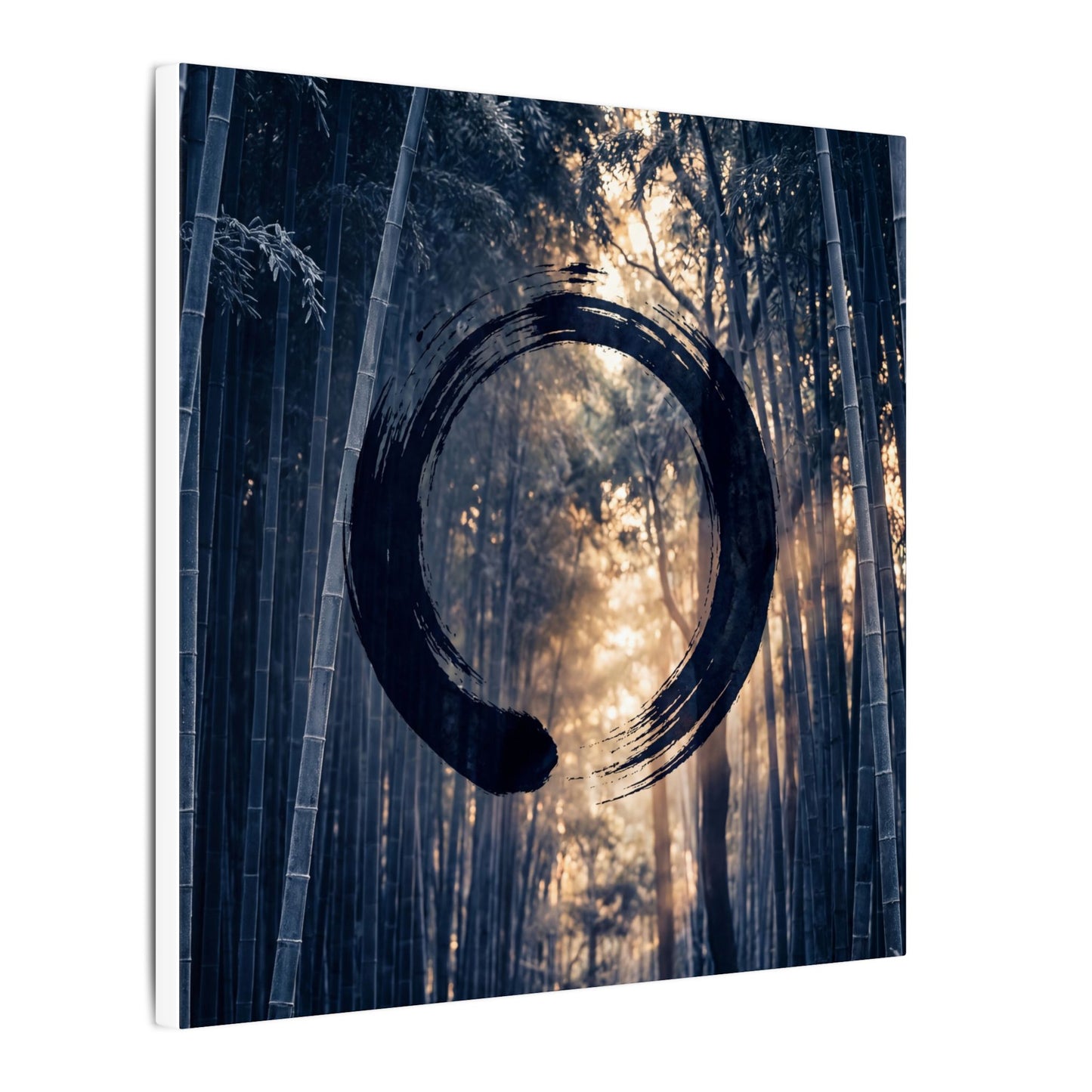 Bamboo Grove Canvas Art | Winter Zen Enso Art