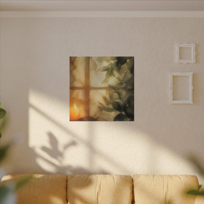Cozy Shoji Screen Canvas Art - Watercolor Japandi