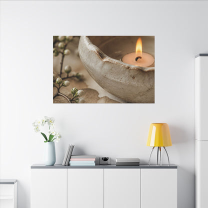 Kanso Ceramic Bowl Canvas Art - Japandi Watercolor