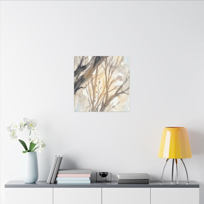 Ma Shadow Play Canvas Art - Japandi Watercolor