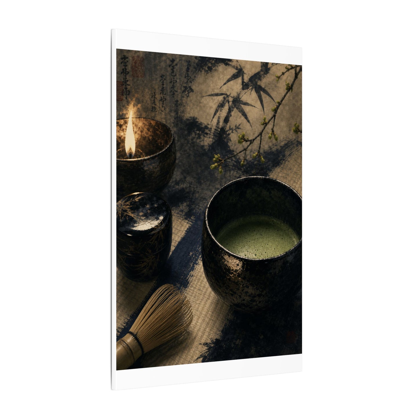 Ma Tea Ceremony Canvas Art - Zen Sumi E