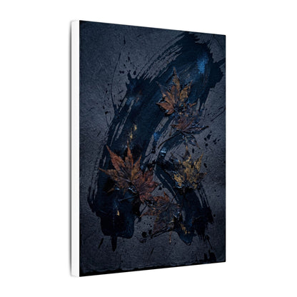Sophisticated Ink Brushstroke Canvas Art - Dark Texture Dark Japandi