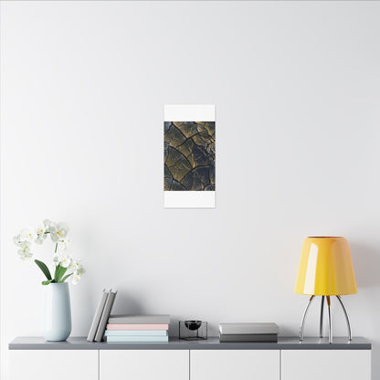 Winter Cracked Earth Moody Minimal Canvas Art | Atmospheric Decor