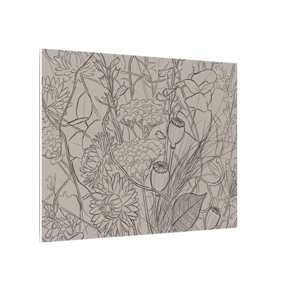 Summer Dried Flowers Minimal Line Canvas Art | Elegant Decor