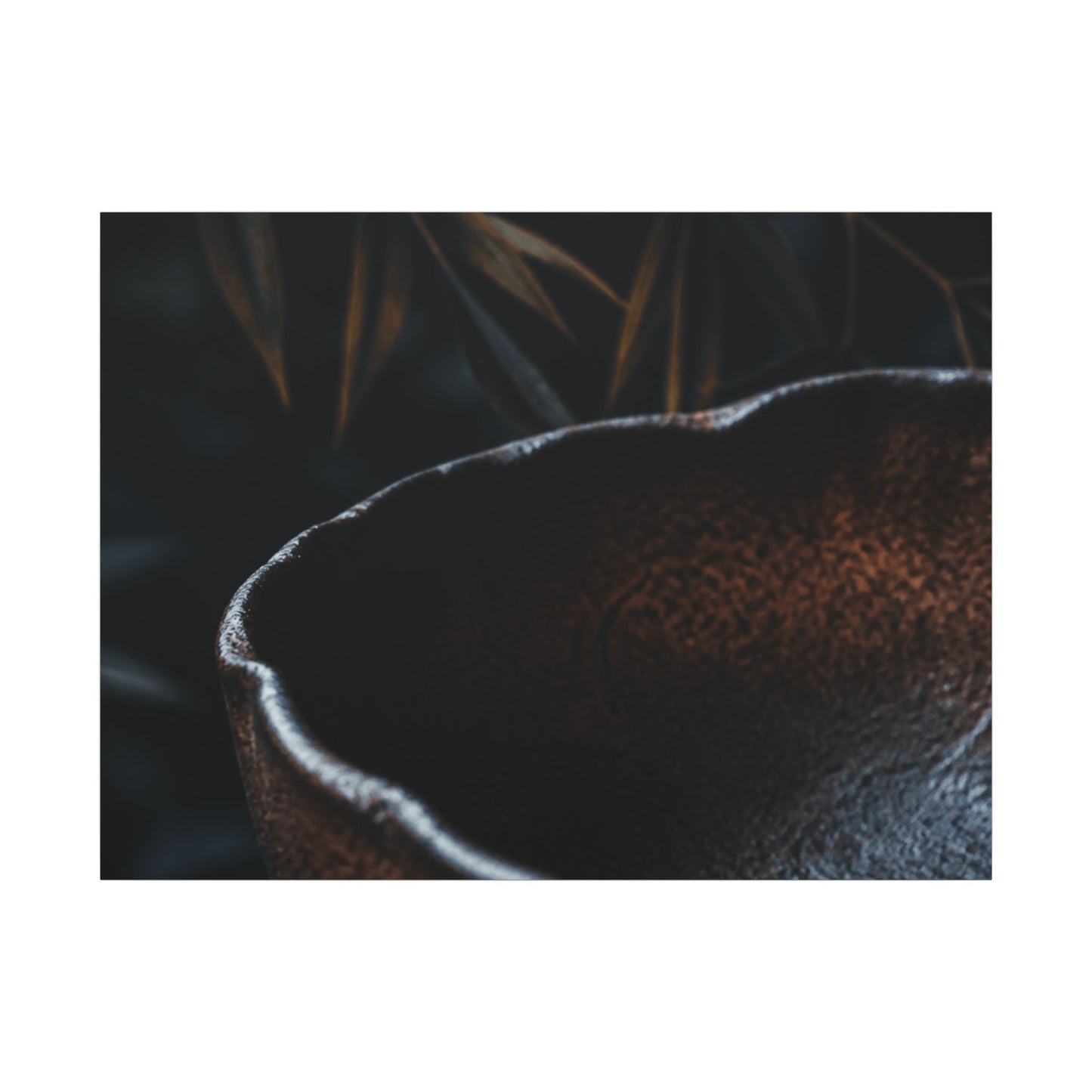 Luxurious Ceramic Bowl Canvas Art - Shadow Zen Dark Japandi
