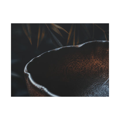 Luxurious Ceramic Bowl Canvas Art - Shadow Zen Dark Japandi